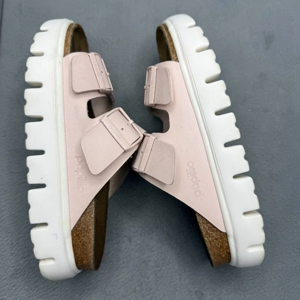 Papillio Birkenstock Arizona Chunky Platform Sandals Pink EU 37 Narrow Women's 6